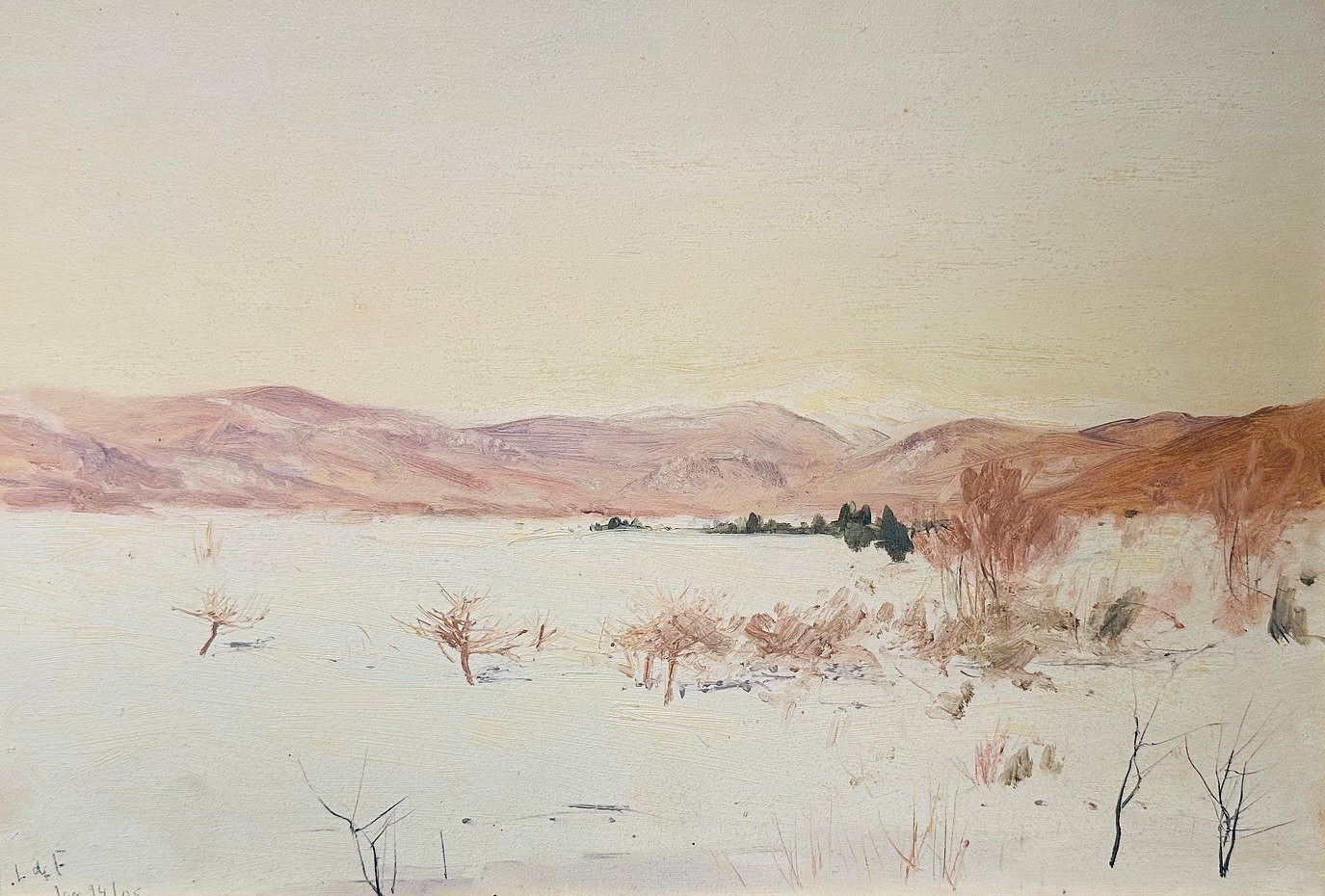 Lockwood de Forest, Mid January
oil on paper, 9 1/2"" x 14""
MG 26
$7,500
