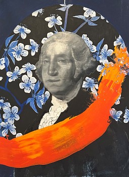 Jac Lahav -&nbsp;Orange Swipe Cherry Blossom