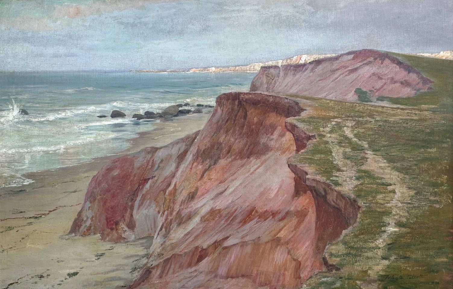 Allen Butler Talcott, Gay Head Cliffs, Martha's Vineyard
oil on canvas, 25 1/2"" x 39 1/2""
JCAC 7031
$17,500